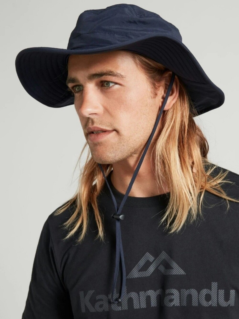 Kathmandu Unisex Outdoor Wide Brim Hat Blue UPF Hiking Buzzguard Bug Repell NEW